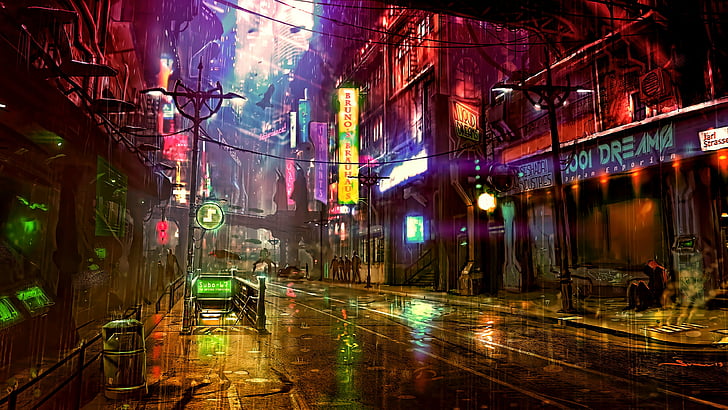 Futuristisch, Cyberpunk, Zukunftswelt, 4K, HD-Hintergrundbild
