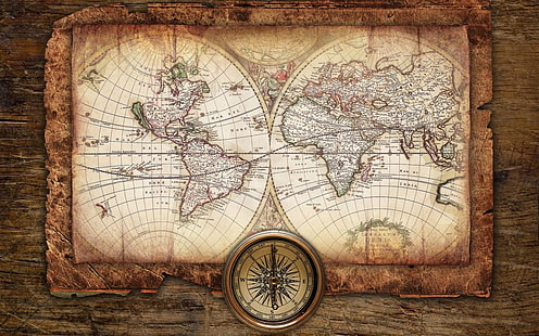 коричневый mappemonde, мир, карта мира, карта, HD обои HD wallpaper