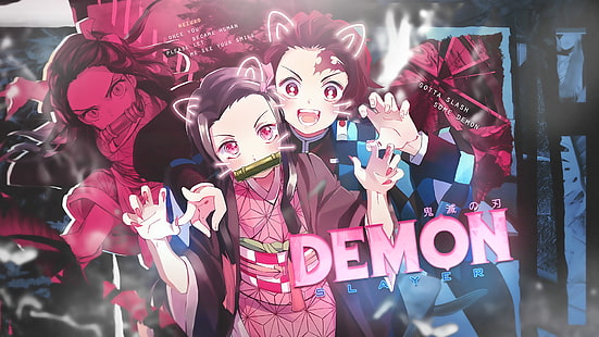 Anime, Demon Slayer: Kimetsu no Yaiba, Kimetsu no Yaiba, Nezuko Kamado, Tanjirou Kamado, Sfondo HD HD wallpaper