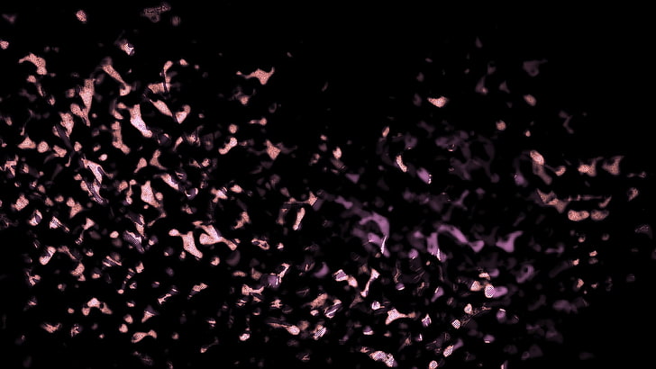 검은 색과 분홍색 추상 그림, 미니멀리즘, HD 배경 화면