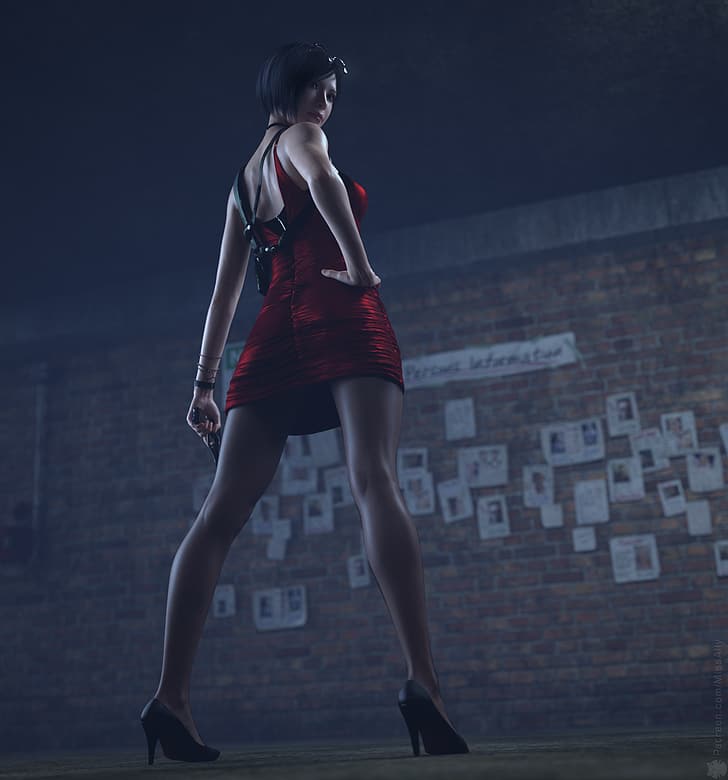 Ada Wong, Remake Resident Evil 2, Wallpaper HD, wallpaper seluler
