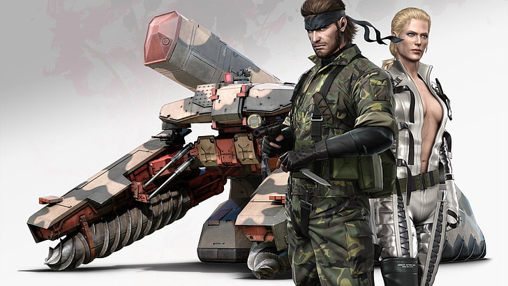 скриншот игрового приложения, Metal Gear Solid, Большой босс, Metal Gear Solid 3: Пожиратель змей, Босс, Голая змея, Шагоход, видеоигры, HD обои