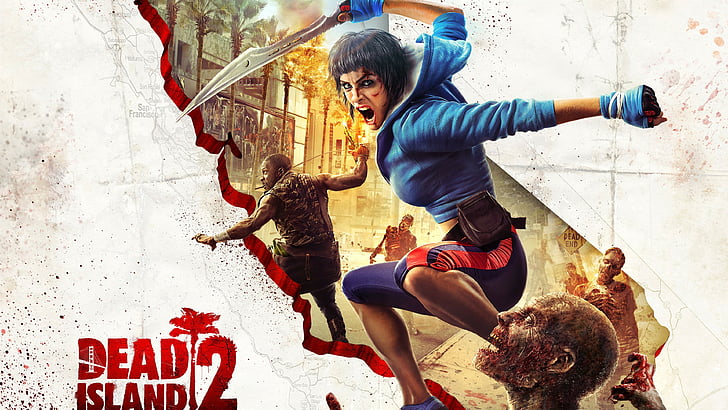 Dead Island 2 videogame screenshot, Dead Island 2, poster, 4k, HD wallpaper