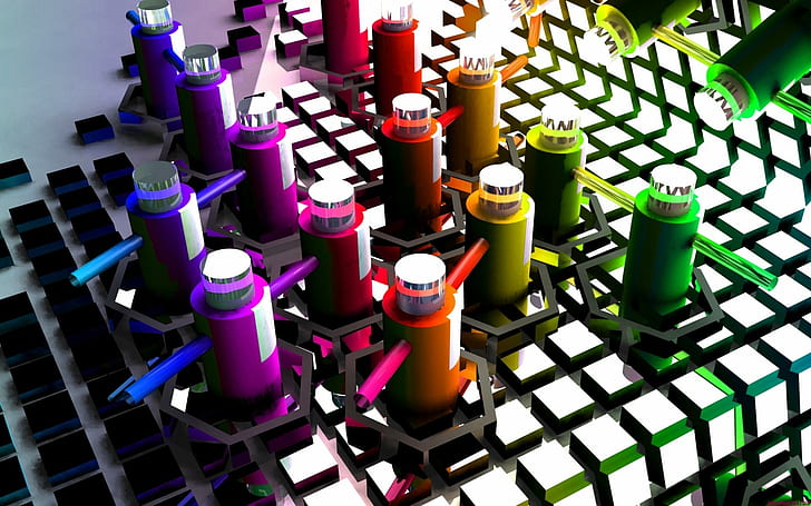 Palo, abstract, 1920x1200, cube, colorfull, 3d and abstract, HD wallpaper
