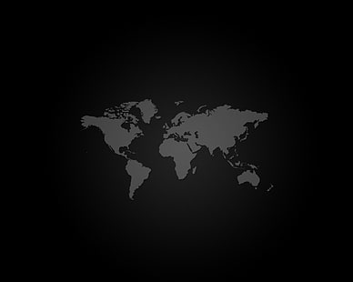 graue und schwarze Karte ClipArt, Welt, schwarz, weiß, einfach, Minimalismus, Weltkarte, HD-Hintergrundbild HD wallpaper
