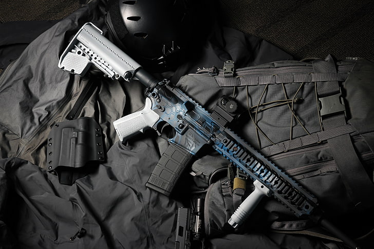 estilo, armas, fondo, AR 15, rifle de asalto, Fondo de pantalla HD