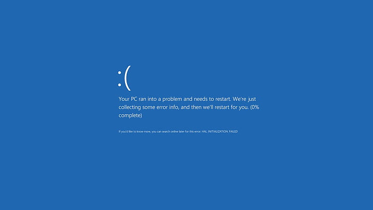 Минимализм, Надпись, Синий, Windows 8, Экран смерти, Грустное лицо, HD обои