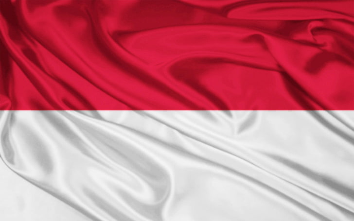 Monacos flagga, flagga, symboler, färger, material, ränder, färg, indonesien, HD tapet