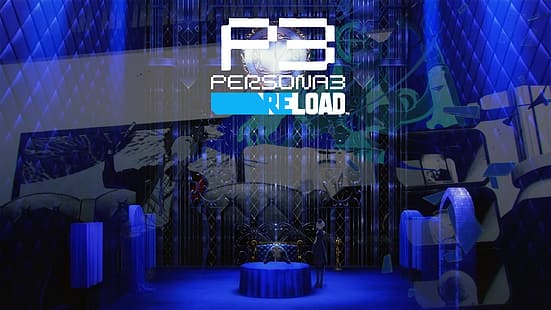 Persona 3, серия Persona, синий фон, видеоигра, Минато Арисато, бархатная комната, HD обои HD wallpaper