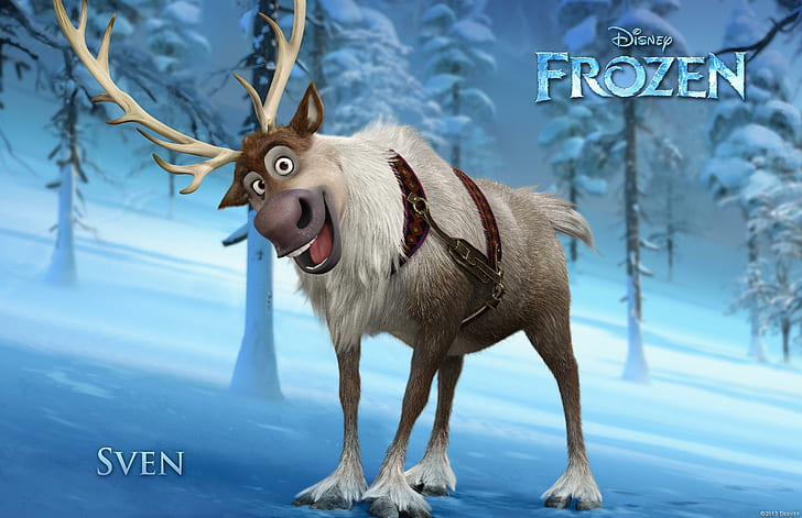 Frozen Sven, film, beku, sven, Wallpaper HD