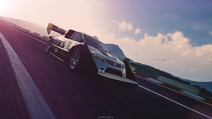 weißer und schwarzer Sportwagen, Gran Turismo 6, Gran Turismo, Videospiele, Auto, HD-Hintergrundbild