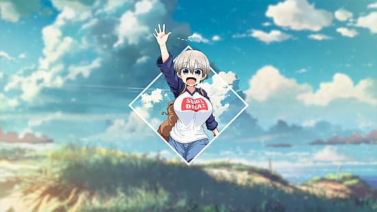 anime, anime dziewczyny, Uzaki Hana, uzaki-chan wa ogon asobi!, Tapety HD HD wallpaper