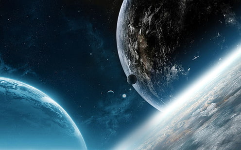 kosmos planety satelita 1680x1050 Space Planets HD Sztuka, planety, przestrzeń kosmiczna, Tapety HD HD wallpaper