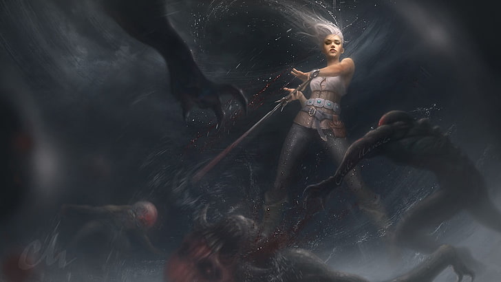 Witcher Ciri wallpaper, Ciri, The Witcher 3: Wild Hunt, videogiochi, Cirilla Fiona Elen Riannon, The Witcher, fantasy girl, Sfondo HD