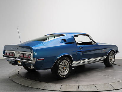1968, klasik, ford, GT500, GT500 KR, otot, mustang, Shelby, Wallpaper HD HD wallpaper