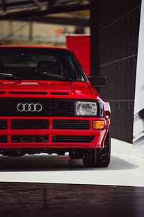 Audi, Audi Sport Quattro S1, Grupa B, samochód sportowy, audi quattro, samochody czerwone, pionowe, Tapety HD HD wallpaper
