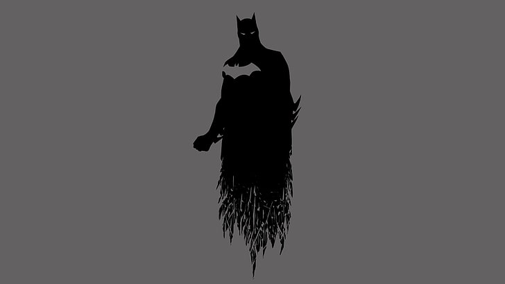 minimalism, Batman, DC Comics, silhouette, HD wallpaper