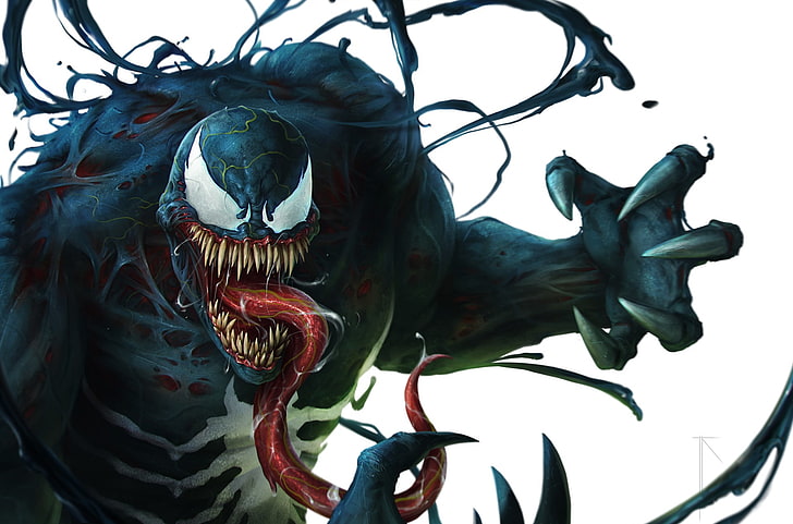 Venom, artwork, Marvel Comics, Sfondo HD