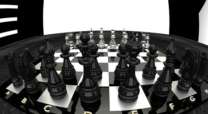 Jogo de xadrez, jogos, xadrez, jogo, rei, rainha, tornar, tabuleiro de xadrez, gralhas, bispos, cavaleiros, peões, HD papel de parede