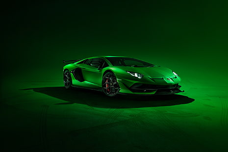  green, car, vehicle, Lamborghini, HD wallpaper HD wallpaper