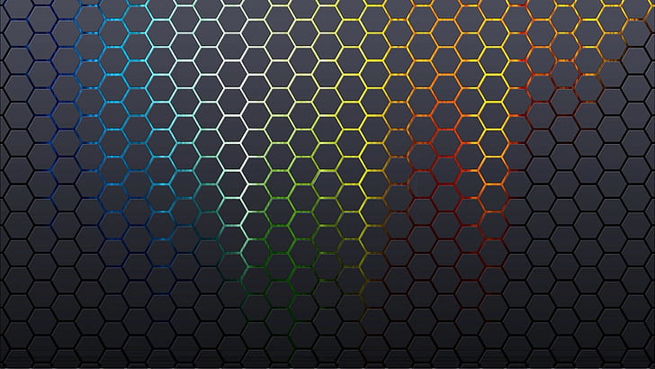 hexagone, coloré, Fond d'écran HD