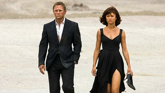 Daniel Craig, James Bond, Quantum of Solace, Olga Kurylenko, film, wanita, Wallpaper HD HD wallpaper