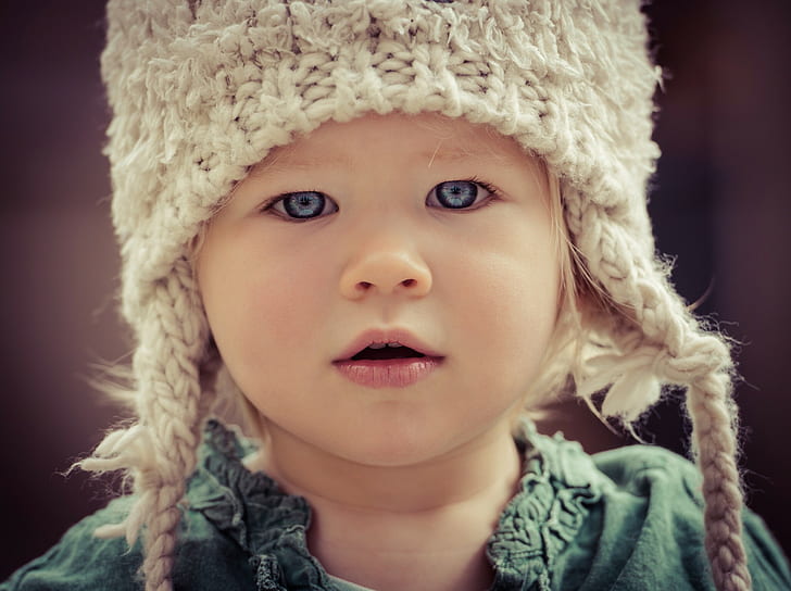 niños, bebé, ojos azules, Fondo de pantalla HD