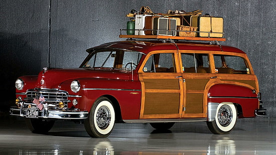 1949 Dodge Coronet Station Wagon, vagão, arborizado, estação, clássico, clássico, esquivar, antiguidade, 1949, coronet, carros, HD papel de parede HD wallpaper
