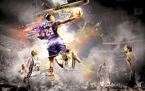 Kobe Bryant Grizzlies-2016 NBA Poster Wallpaper HD, Kobe Bryant 24 Vetor, HD papel de parede HD wallpaper