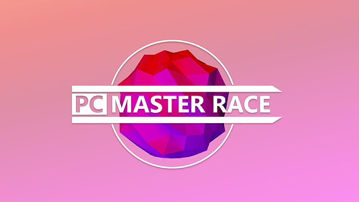 Лого на PC Master Race, компютърни игри, Master Race, HD тапет