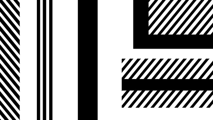Abstrakt, Schwarz und Weiß, Digitale Kunst, Linien, Streifen, HD-Hintergrundbild