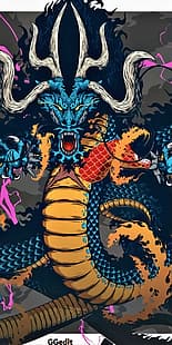  Kaido, One Piece, dragon, vertical, Yonkou, HD wallpaper HD wallpaper