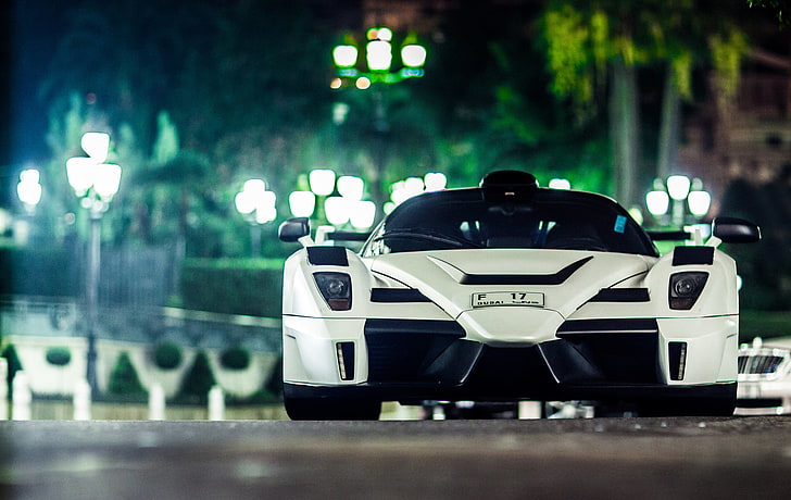 weißes und schwarzes Luxusauto, weiß, Ferrari, Gemballa, Enzo, Tuning, HD-Hintergrundbild