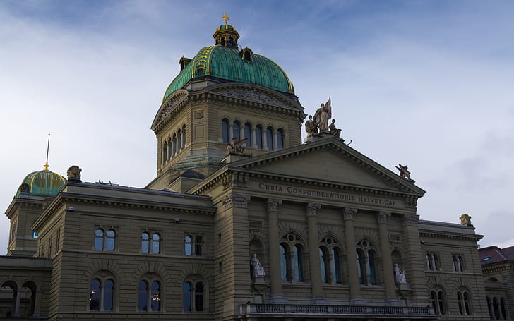Памятники, здание парламента Швейцарии, HD обои