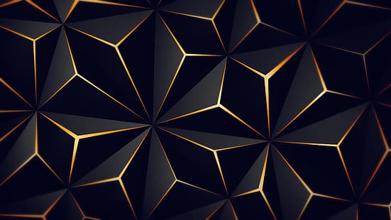  triangle, black, solid color, abstract, HD wallpaper HD wallpaper