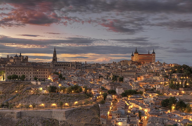 Kasabalar, Toledo, İspanya, HD masaüstü duvar kağıdı