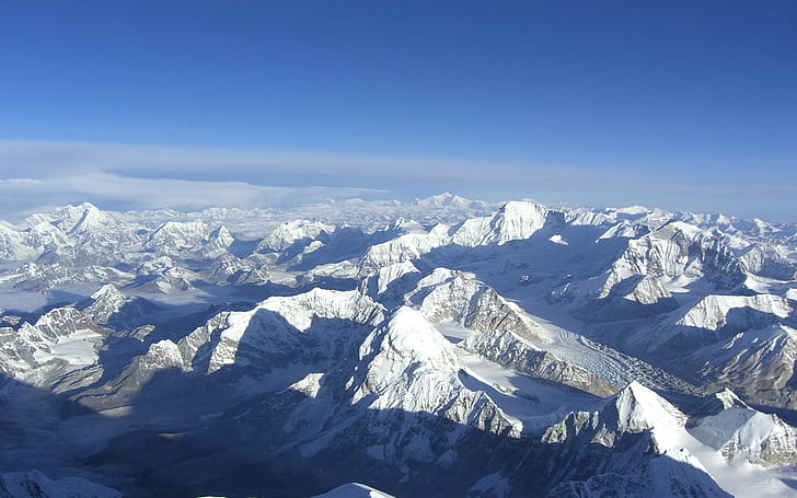 landscape, snow, nature, mountains, Mount Everest, HD wallpaper