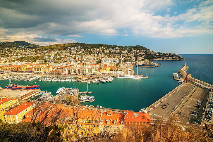 Cities, Nice, Boat, City, Cityscape, France, HD wallpaper