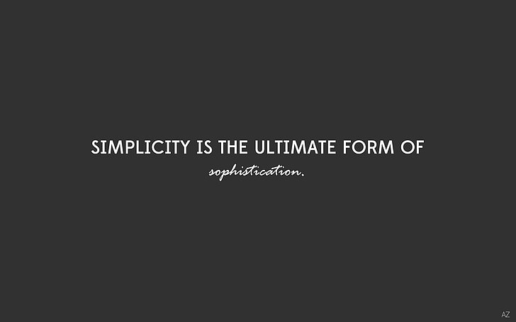 desing, quotes, simplicity, sophistication, HD wallpaper