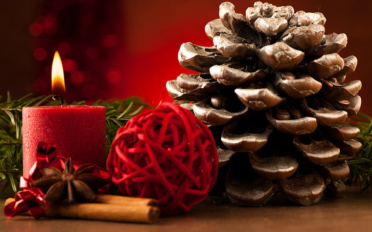 Decorazioni natalizie, inverno, Natale, Capodanno, decorazioni natalizie, Sfondo HD