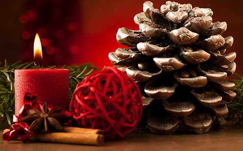 Decorações do feriado de Natal, inverno, Natal, Ano Novo, decorações do feriado, HD papel de parede HD wallpaper