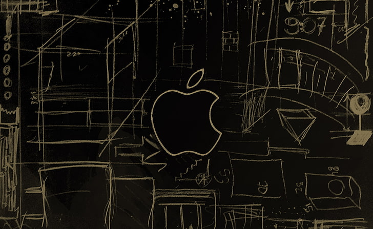 Apple Logo Sketch, Apple logo sketch, Computers, Mac, Apple, Sketch, Logo, HD wallpaper