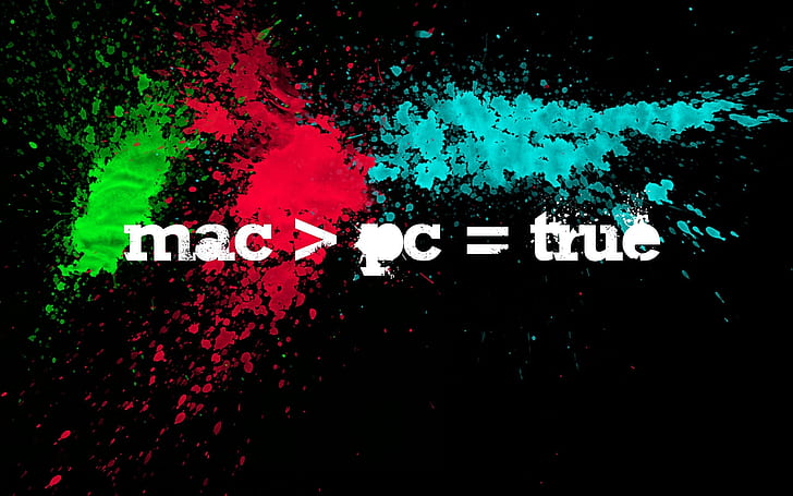 Mac Splash, mac> pc = true, pc, plano de fundo, foto, cores, HD papel de parede