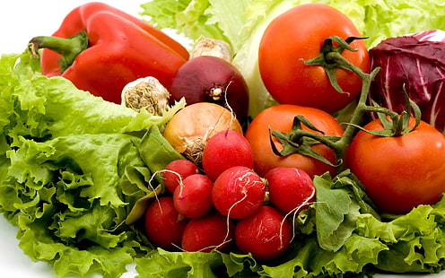 Warzywa, pomidory, papryka, z bliska, żywność, warzywa, pomidory, papryka, z bliska, Tapety HD HD wallpaper