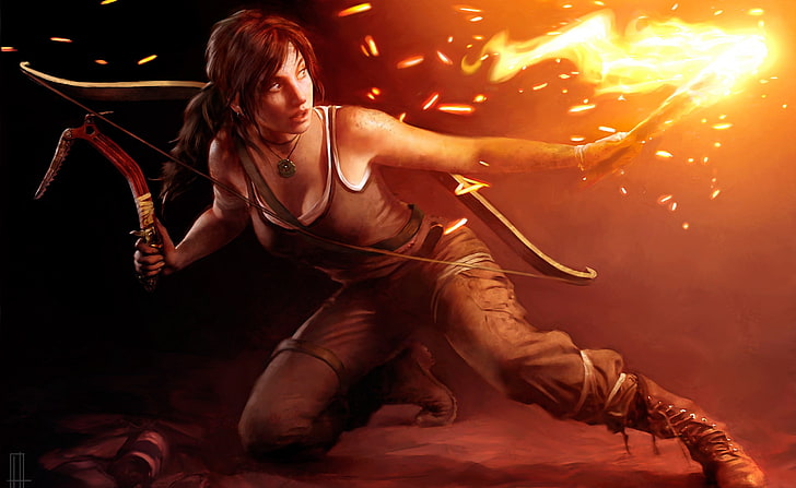 Lara Croft 2013, Tomb Raider illustration, Games, Tomb Raider, Artwork, Lara, lara croft, Croft, 2013, HD wallpaper