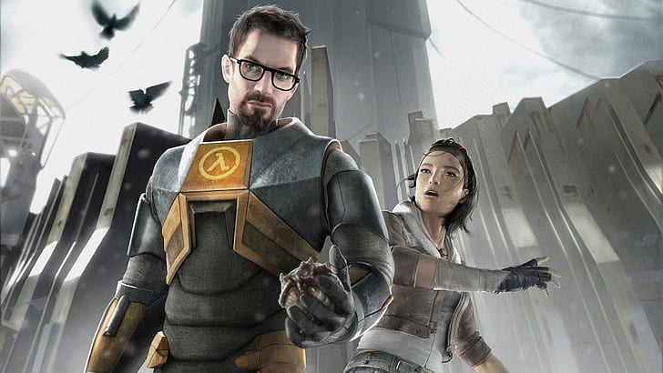 Half-Life, Gordon man, Alyx Vance, Combine, Valve, Fondo de pantalla HD