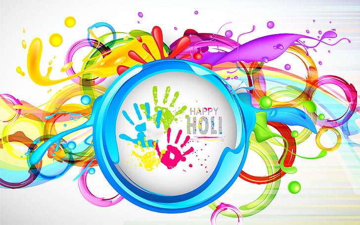 Holi Colors 2015, multicolored happy holi wallpaper, Festivals / Holidays, Holi, festival, colorful, 2015, HD wallpaper