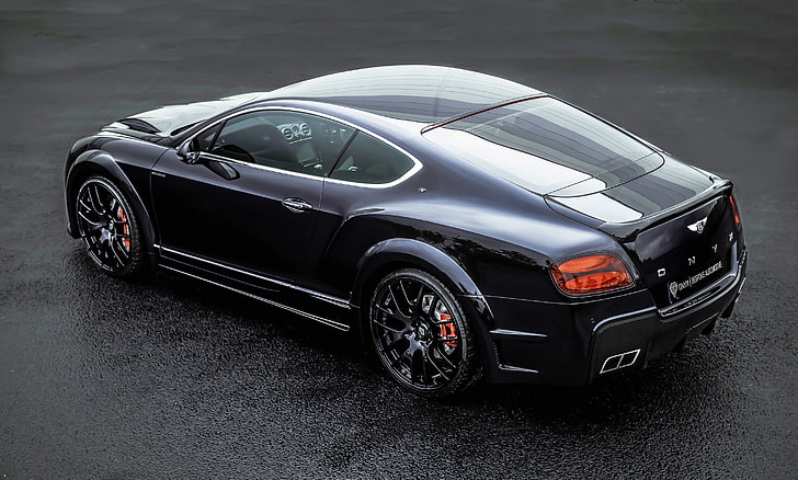 black coupe, bentley, continental, gt, onyx, tuning, black, HD wallpaper