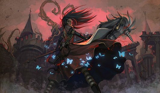 personagem de anime de cabelos negros, Alice: Madness Returns, videogame, arte de fantasia, HD papel de parede HD wallpaper