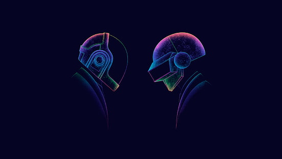 Daft Punk, estilo retrô, música, HD papel de parede HD wallpaper